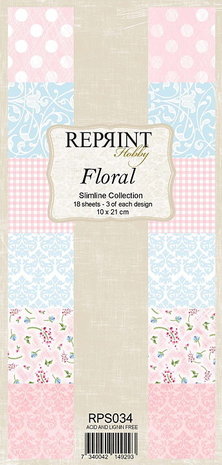 Reprint Floral Slimline Paper Pack (RPS034) Reprint Floral Slimline Paper Pack (RPS034)