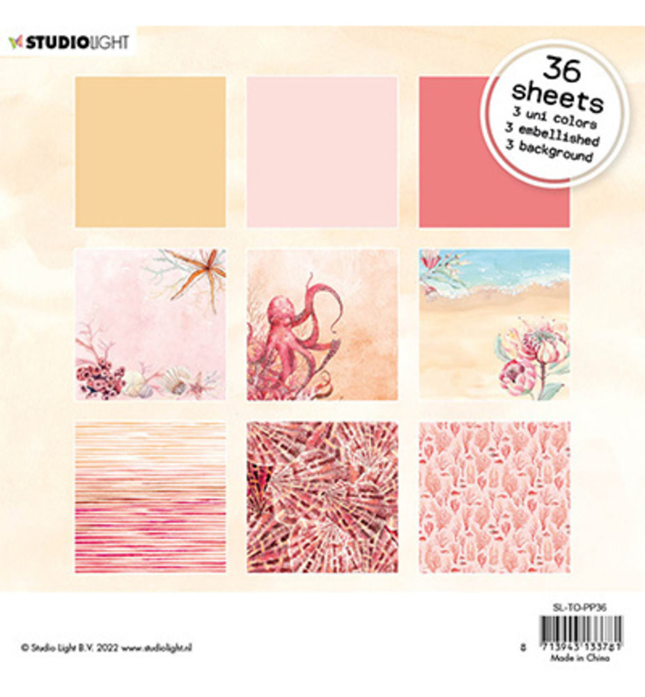 Studio Light Take me to the Ocean Warm Colors 6x6 Inch Paper Pad (SL-TO-PP36) Studio Light Take me to the Ocean Warm Colors 6x6 Inch Paper Pad (SL-TO-PP36)