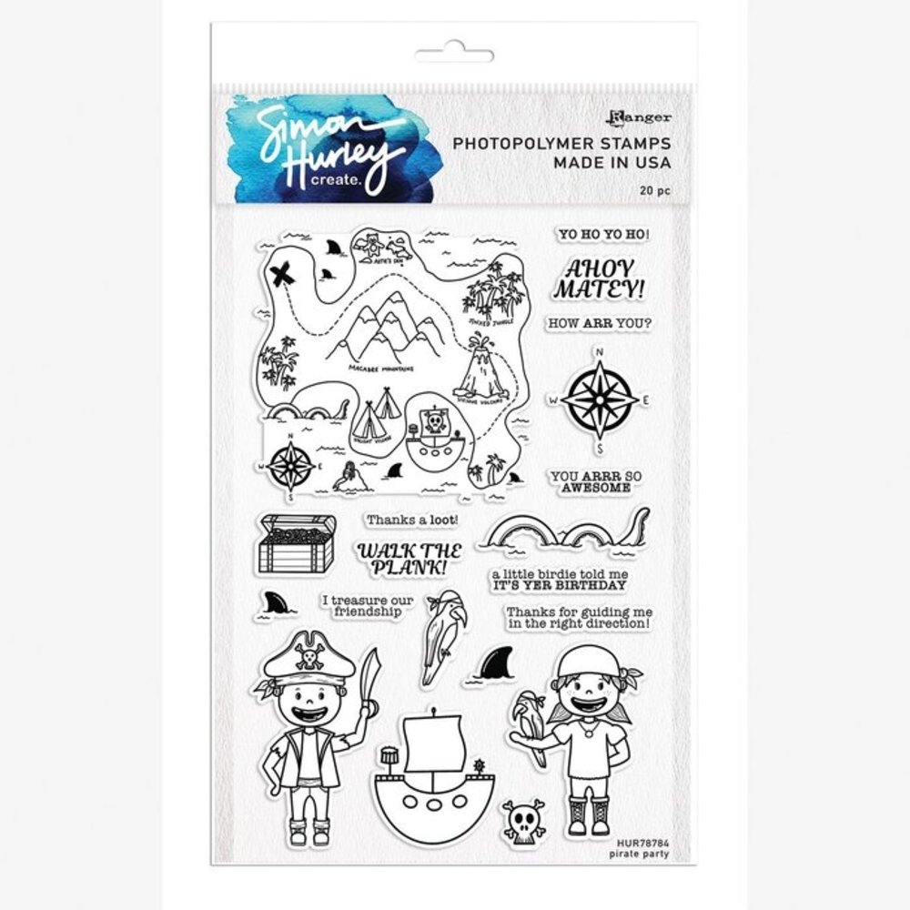 Simon Hurley Create Pirate Party Clear Stamps (HUR78784) Simon Hurley Create Pirate Party Clear Stamps (HUR78784)