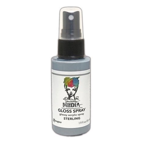 Dina Wakley MEdia Media Gloss Spray Sterling 56ml (MDO74274) Dina Wakley MEdia Media Gloss Spray Sterling 56ml (MDO74274)