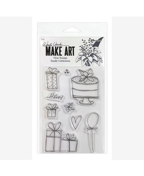 Ranger Make Art Doodle Celebration Clear Stamp Set (WVB81036) Ranger Make Art Doodle Celebration Clear Stamp Set (WVB81036)