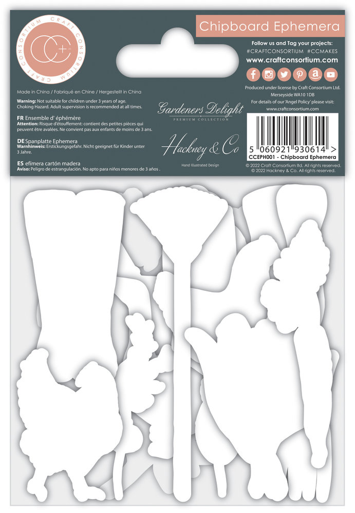 Craft Consortium Gardeners Delight Chipboard Ephemera (CCEPH001) Craft Consortium Gardeners Delight Chipboard Ephemera (CCEPH001)