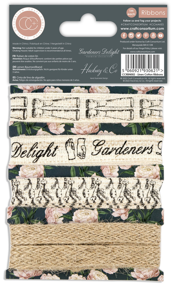 Craft Consortium Gardeners Delight Lace Ribbons (CCRBN002) Craft Consortium Gardeners Delight Lace Ribbons (CCRBN002)