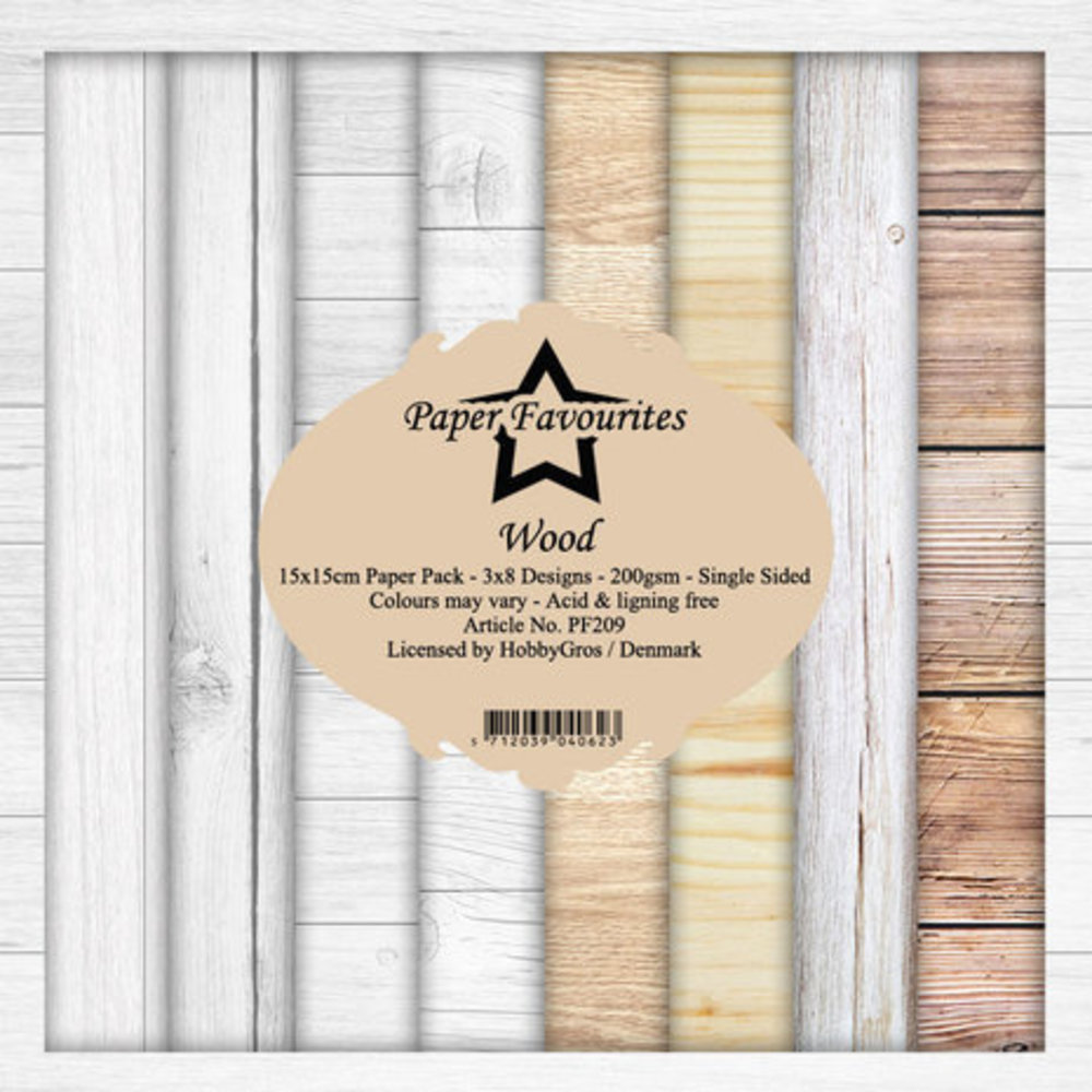 Paper Favourites Wood 6x6 Inch Paper Pack (PF209)