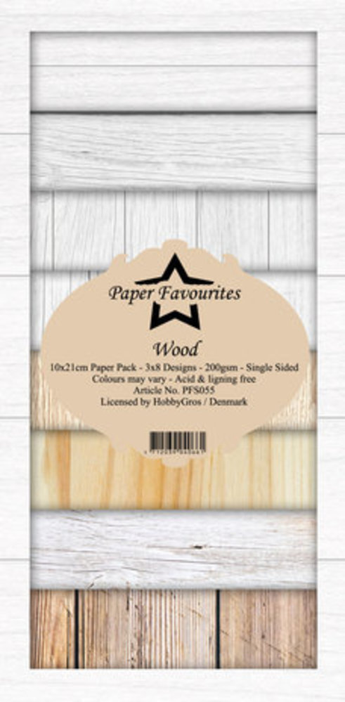 Paper Favourites Wood Slimline Paper Pack (PFS055)
