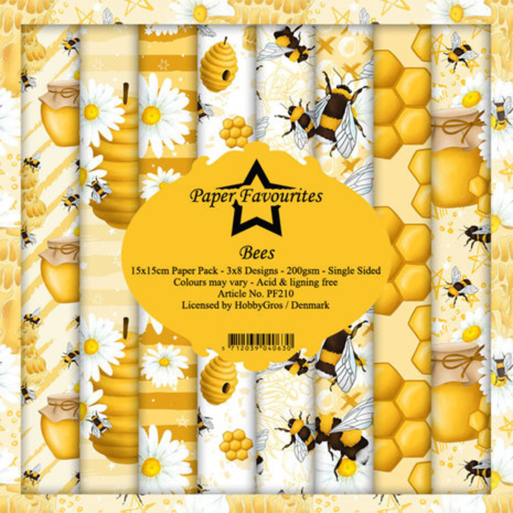Paper Favourites Bees 6x6 Inch Paper Pack (PF210) Paper Favourites Bees 6x6 Inch Paper Pack (PF210)