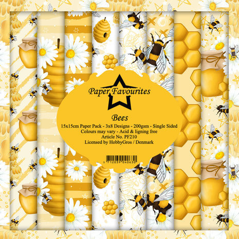 Paper Favourites Bees 6x6 Inch Paper Pack (PF210) Paper Favourites Bees 6x6 Inch Paper Pack (PF210)
