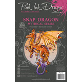 Pink Ink Designs Mythical Series Snap Dragon A5 Clear Stamp (PI173)