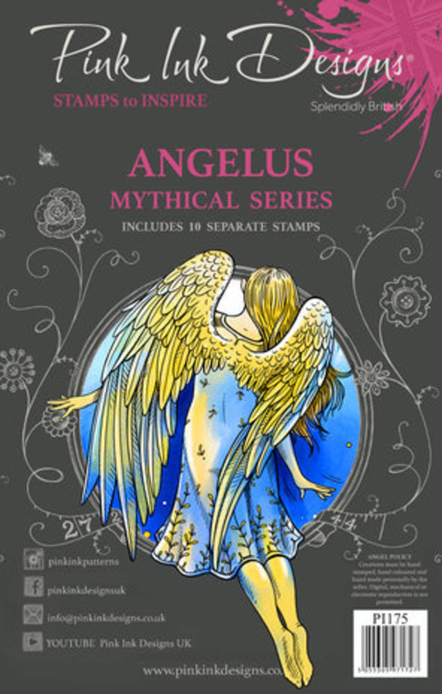 Pink Ink Designs Mythical Series Angelus A5 Clear Stamp (PI175)