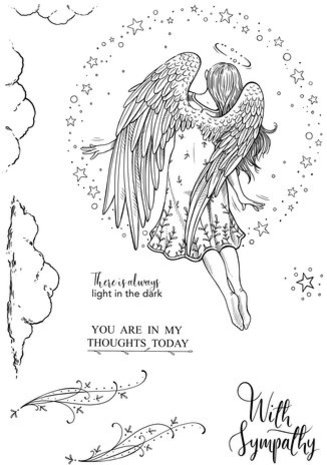 Pink Ink Designs Mythical Series Angelus A5 Clear Stamp (PI175)