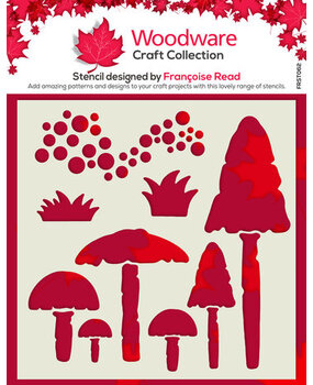 Woodware Mushrooms Masking Stencil (FRST062)