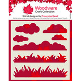 Woodware Grass & Clouds Masking Stencil (FRST063)
