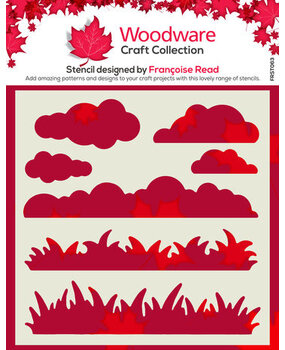 Woodware Grass & Clouds Masking Stencil (FRST063)