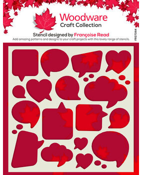 Woodware Speech Bubbles Masking Stencil (FRST064)