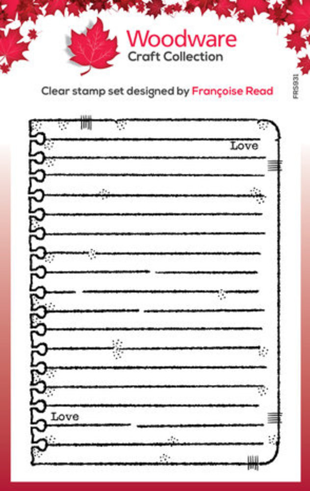 Woodware Scrap Note Book Page Clear Stamps (FRS931)
