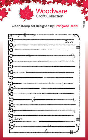 Woodware Scrap Note Book Page Clear Stamps (FRS931)