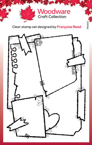 Woodware Layered Scraps Clear Stamps (FRS932) Woodware Layered Scraps Clear Stamps (FRS932)