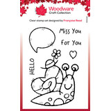 Woodware Happy Snail Clear Stamps (FRM038)