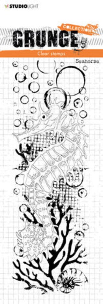 Studio Light Grunge Slimline Seahorse Clear Stamp (SL-GR-STAMP224) Studio Light Grunge Slimline Seahorse Clear Stamp (SL-GR-STAMP224)