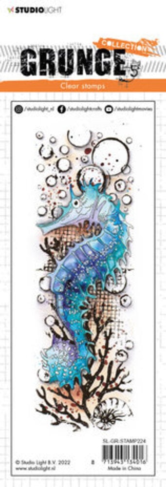 Studio Light Grunge Slimline Seahorse Clear Stamp (SL-GR-STAMP224) Studio Light Grunge Slimline Seahorse Clear Stamp (SL-GR-STAMP224)