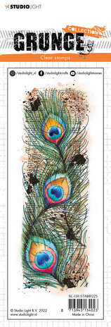 Studio Light Grunge Slimline Peacock Feather Clear Stamp (SL-GR-STAMP225)