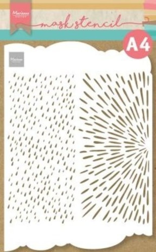 Marianne Design Masking Stencil A4 Slimline Rain & Sunshine (PS8130) Marianne Design Masking Stencil A4 Slimline Rain & Sunshine (PS8130)