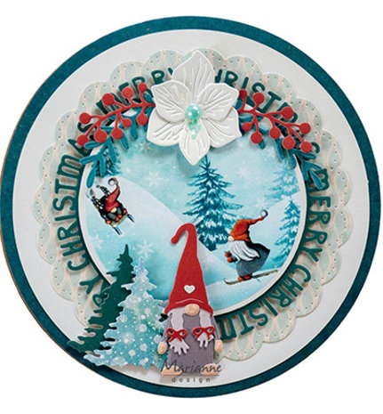 Marianne Design Craftable Merry Christmas Cirkel by Marleen (CR1595)