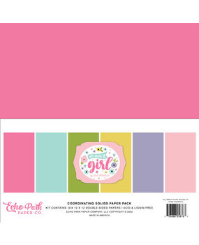 Echo Park All About A Girl 12x12 Inch Coordinating Solids Paper Pack (AAG282015)* Echo Park All About A Girl 12x12 Inch Coordinating Solids Paper Pack (AAG282015)*