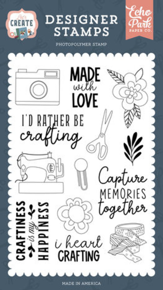 Echo Park Let's Create I Heart Crafting Clear Stamps (LC283041) Echo Park Let's Create I Heart Crafting Clear Stamps (LC283041)