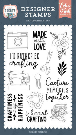 Echo Park Let's Create I Heart Crafting Clear Stamps (LC283041) Echo Park Let's Create I Heart Crafting Clear Stamps (LC283041)