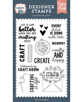 Echo Park Let's Create Crafty And Happy Clear Stamps (LC283042)* Echo Park Let's Create Crafty And Happy Clear Stamps (LC283042)*