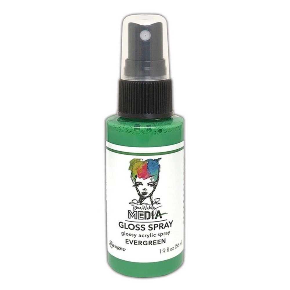 Dina Wakley MEdia Media Gloss Spray Evergreen 56ml (MDO73710)