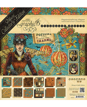 Graphic 45 Steampunk Spells 8x8 Inch Deluxe Paper Pad (4502479) Graphic 45 Steampunk Spells 8x8 Inch Deluxe Paper Pad (4502479)