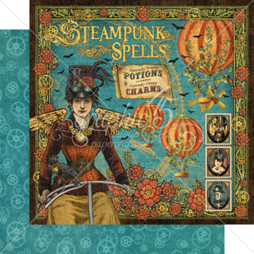 Graphic 45 Steampunk Spells 8x8 Inch Deluxe Paper Pad (4502479) Graphic 45 Steampunk Spells 8x8 Inch Deluxe Paper Pad (4502479)