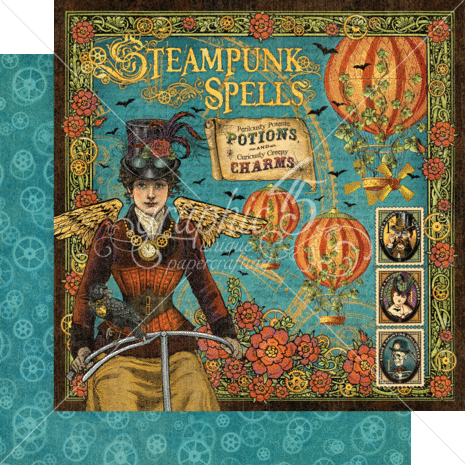 Graphic 45 Steampunk Spells 8x8 Inch Deluxe Paper Pad (4502479) Graphic 45 Steampunk Spells 8x8 Inch Deluxe Paper Pad (4502479)