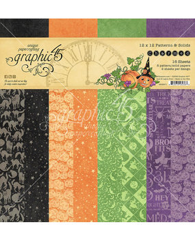 Graphic 45 Charmed 12x12 Inch Patterns & Solids Paper Pad (4502471) Graphic 45 Charmed 12x12 Inch Patterns & Solids Paper Pad (4502471)