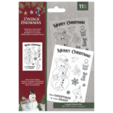 Crafter's Companion Vintage Snowman Clear Stamp Christmas in your Heart (VINSN-ST-CA-CIIH)