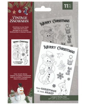 Crafter's Companion Vintage Snowman Clear Stamp Christmas in your Heart (VINSN-ST-CA-CIIH) Crafter's Companion Vintage Snowman Clear Stamp Christmas in your Heart (VINSN-ST-CA-CIIH)