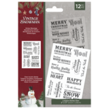 Crafter's Companion Vintage Snowman Clear Stamp Winter Blessings (VINSN-ST-CA-WIBLES)