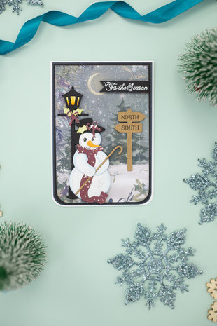 Crafter's Companion Vintage Snowman Clear Stamp Winter Blessings (VINSN-ST-CA-WIBLES)