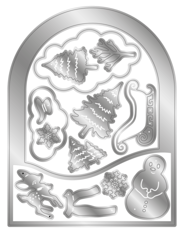 Crafter's Companion Vintage Snowman Vintage Wonderland Die (VINSN-MD-VIWON) Crafter's Companion Vintage Snowman Vintage Wonderland Die (VINSN-MD-VIWON)