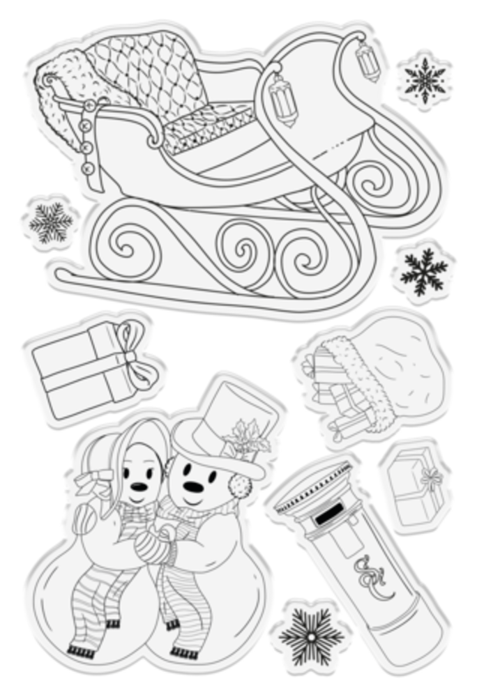 Crafter's Companion Vintage Snowman Dashing Through the Snow Stamp & Die (VINSN-STD-DTTS) Crafter's Companion Vintage Snowman Dashing Through the Snow Stamp & Die (VINSN-STD-DTTS)