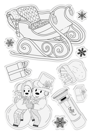 Crafter's Companion Vintage Snowman Dashing Through the Snow Stamp & Die (VINSN-STD-DTTS) Crafter's Companion Vintage Snowman Dashing Through the Snow Stamp & Die (VINSN-STD-DTTS)