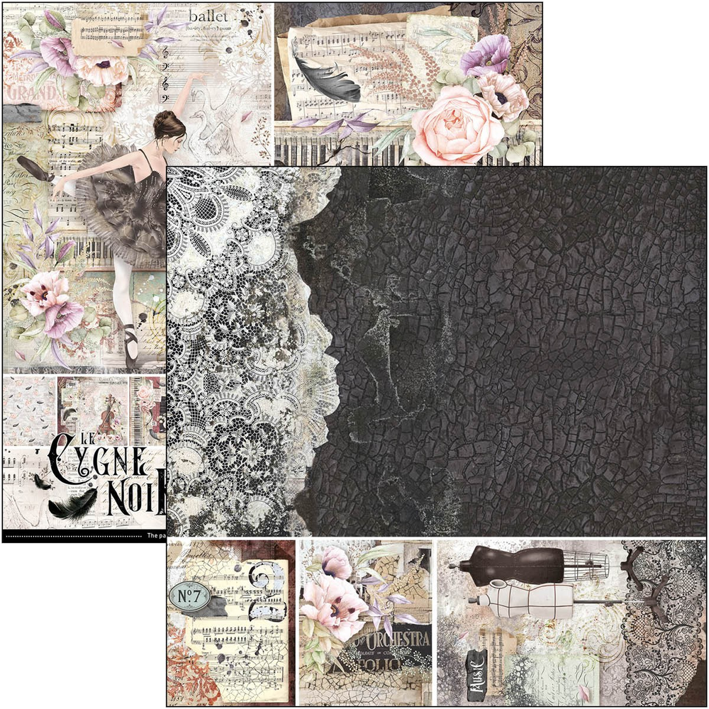 Ciao Bella Papercrafting Cygne Noir 8x8 Inch Paper Pad (CBH055)