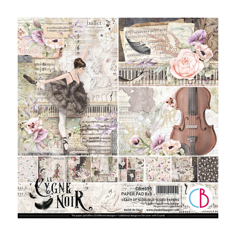 Ciao Bella Papercrafting Cygne Noir 8x8 Inch Paper Pad (CBH055)