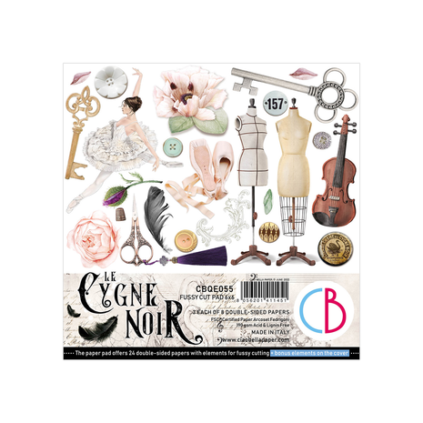 Ciao Bella Papercrafting Cygne Noir 6x6 Inch Paper Pad (CBQE055) Ciao Bella Papercrafting Cygne Noir 6x6 Inch Paper Pad (CBQE055)