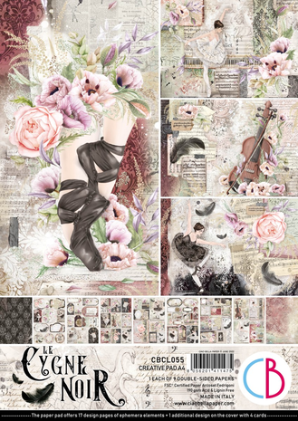 Ciao Bella Papercrafting Cygne Noir A4 Creative Pad (CBCL055) Ciao Bella Papercrafting Cygne Noir A4 Creative Pad (CBCL055)