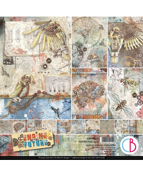 Ciao Bella Papercrafting Engine of the Future 12x12 Inch Paper Pad (CBPM054) Ciao Bella Papercrafting Engine of the Future 12x12 Inch Paper Pad (CBPM054)