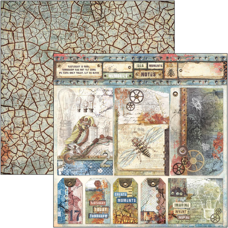 Ciao Bella Papercrafting Engine of the Future 12x12 Inch Paper Pad (CBPM054)