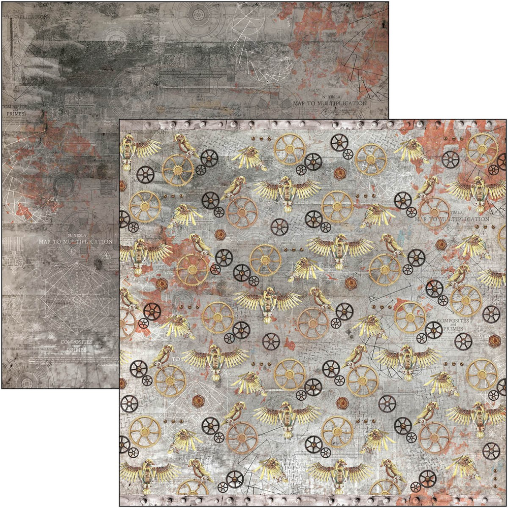 Ciao Bella Papercrafting Engine of the Future 12x12 Inch Paper Pad (CBPM054)